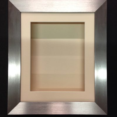 10x8 BRUSHED SILVER (55mm) DEEP 3D SHADOW BOX,CASTS,FLOWERS,MEDALS,3D FRAMING