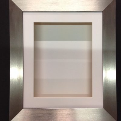 10x8 BRUSHED SILVER (55mm) DEEP 3D SHADOW BOX,CASTS,FLOWERS,MEDALS,3D FRAMING