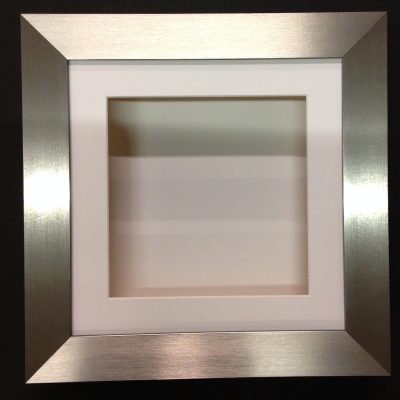 8 X 8 SILVER-55mm-DEEP-3D-SHADOW-BOX-CASTS-FLOWERS-MEDALS-3D-FRAMING